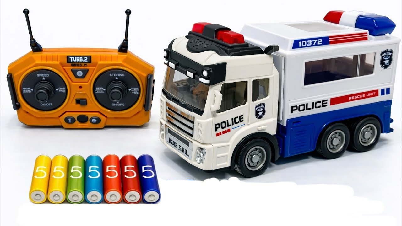 ASMR RC Police Truck,Road Rage Truck Lights & Sounds!