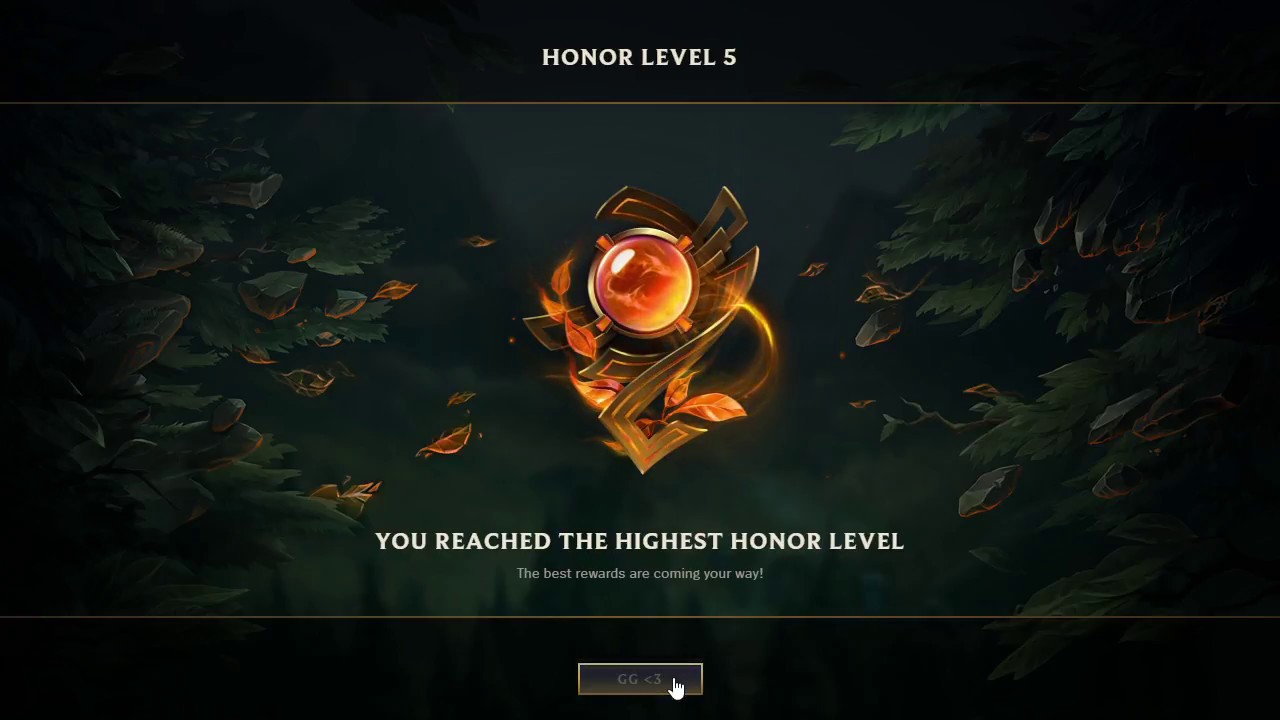 League Of Legends Honor Level 5 Rewards Youtube