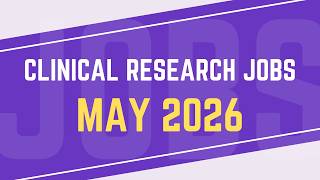 Clinical Research Jobs MAY 2026 #clinicalresearch #pharma #job #opportunity #cra #crc #gcp #jobs