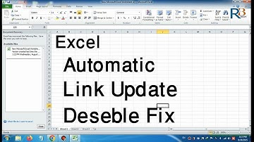 How To Fix Microsoft Excel Security Warning: Automatic update of links has been disabled