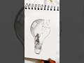 A Little Girl Bulb Drawing || #art #shorts