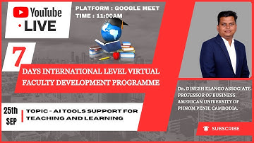 7 DAYS INTERNATIONAL LEVEL VIRTUAL  FACULTY DEVELOPMENT PROGRAMME