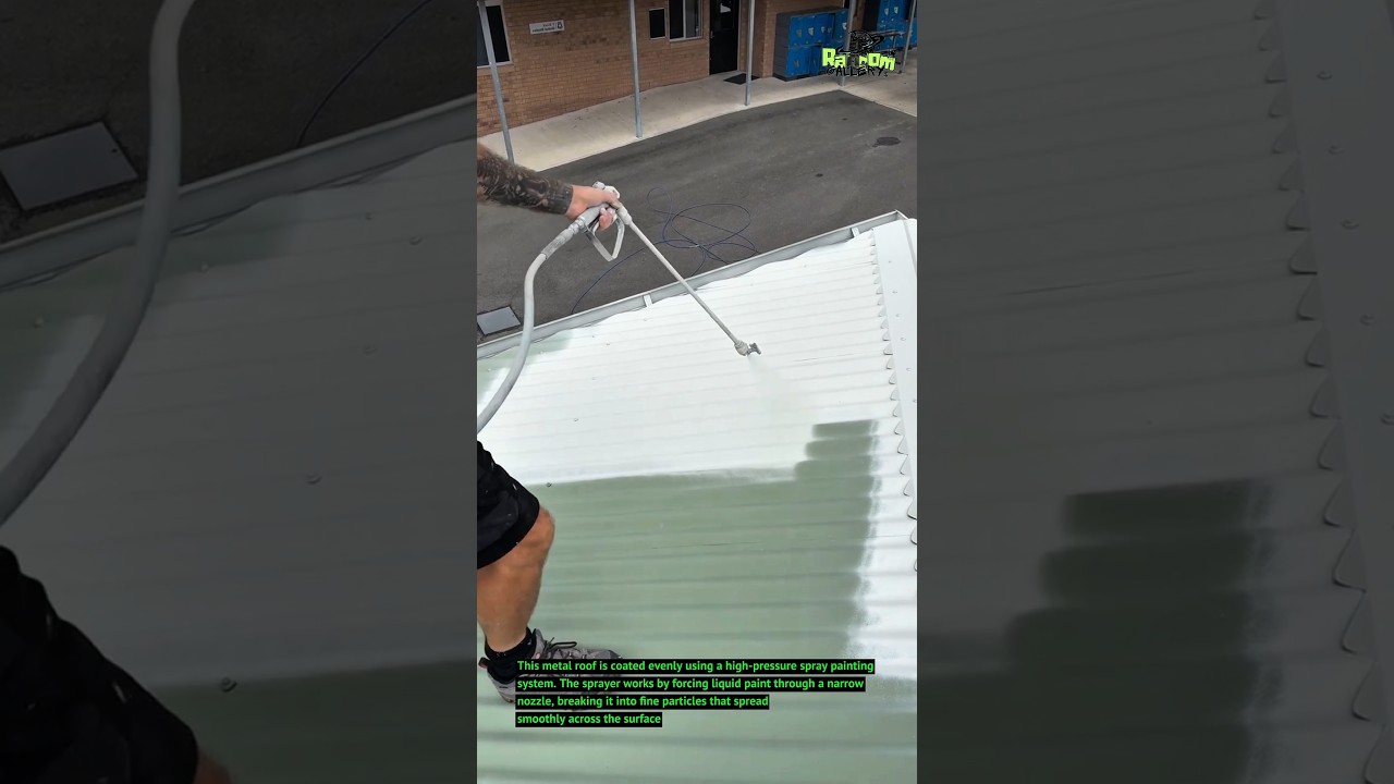 Satisfying Metal Roof Painting | Smooth Spray Coating Process😲