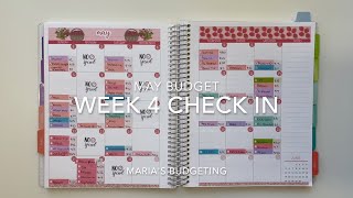Week 4 Check In | May 2022 Budget | Inconsistent Income | College Student | 22 Year Old