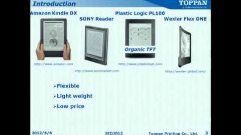 Printing Technologies for Organic TFT Array for Electronic Paper