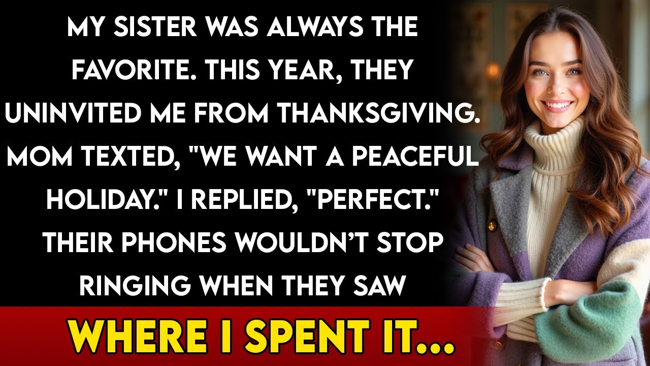 My Parents Texted We're Celebrating Thanksgiving At Your Sister's Don't Come. I Replied Perfect...