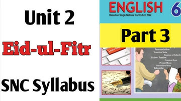 Class 6 English Chapter 2/Unit 2 Eid-ul-Fitr Question Answer/6 Class English Unit 2 Exercise