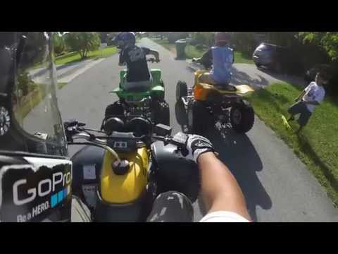 Yamaha Warrior 350 Running hard & messing around GoProHD