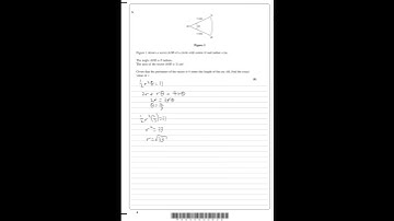 Edexcel 2018 A-Level Maths Paper 1 | Q3 Radians | #maths #edexcel #exam