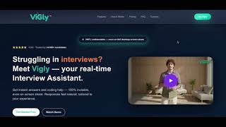 Vigly — Real-Time Interview Assistant Demo (100% Invisible)
