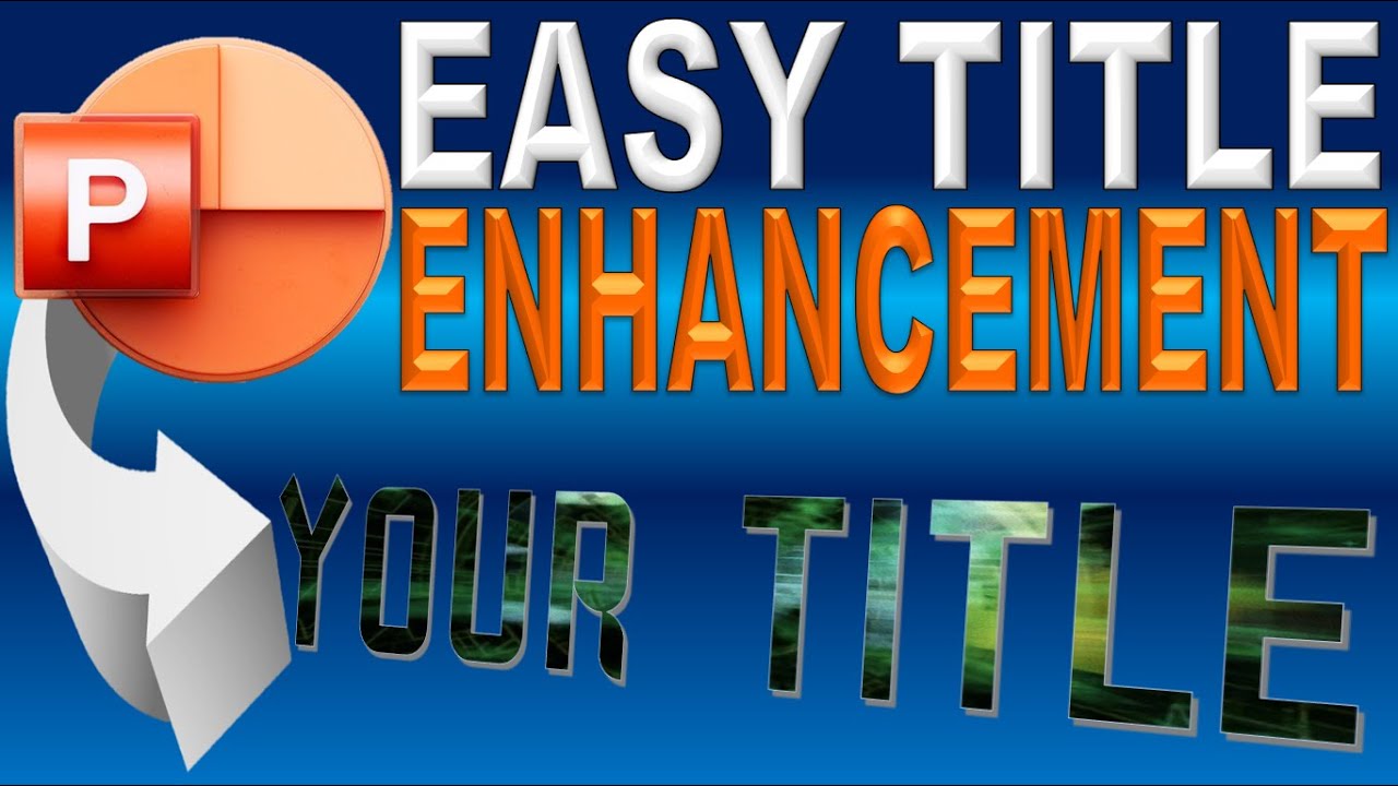 Powerpoint Title Computer Easy PowerPoint Title Enhancement (Easy and Quick Tutorial) - YouTube