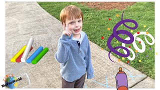 Silly String, Sidewalk Chalk, & Hop Scotch Fun for Kids