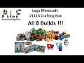 Lego Minecraft 21116 Crafting Box All 8 Builds Compilation