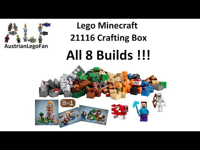 fast ideologi faktum Lego Minecraft 21116 Crafting Box All 8 Builds Compilation - YouTube