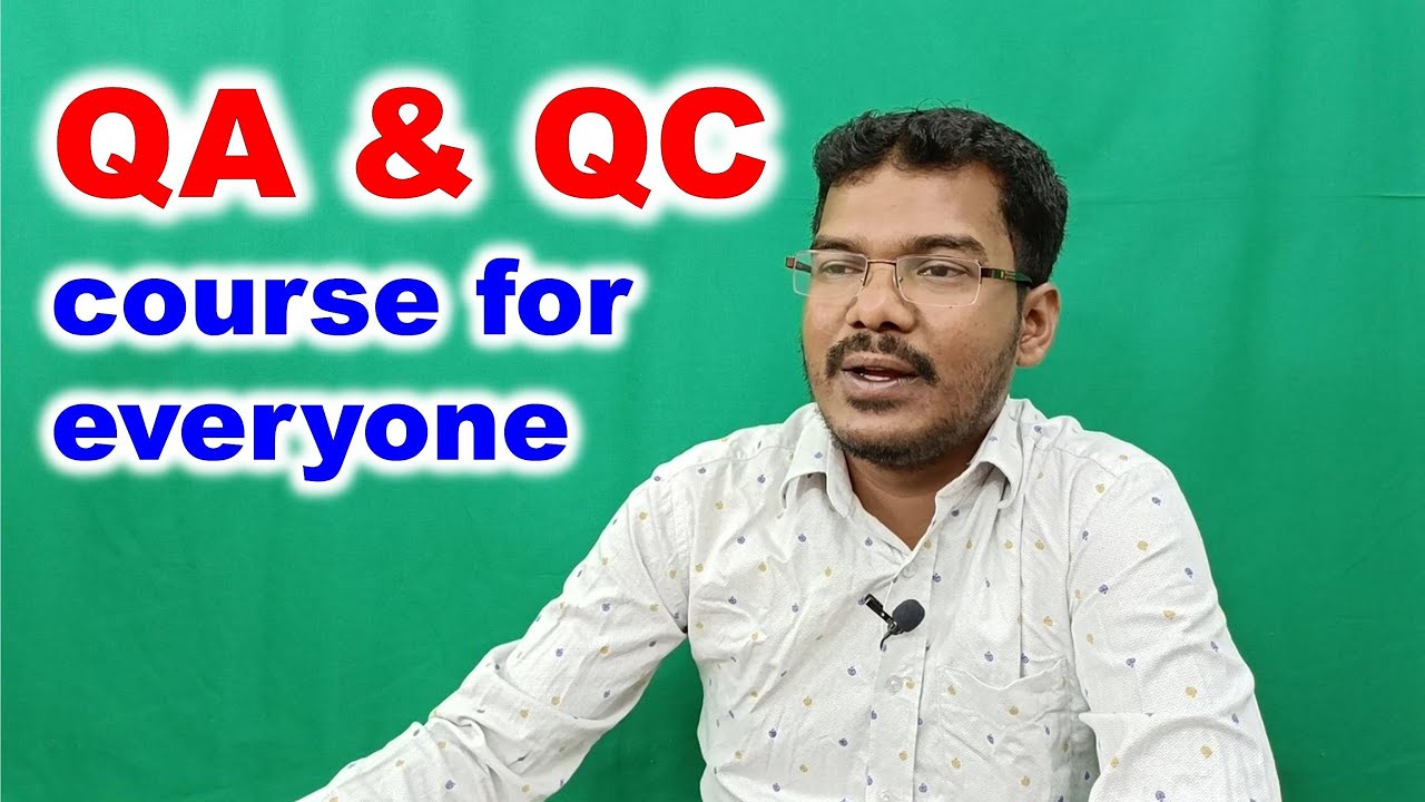 QA and QC course for everyone @1999/- only - YouTube