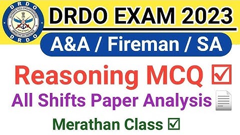 DRDO CEPTAM 10 A&A Reasoning Classes | DRDO CEPTAM 10 A&A All Shifts Paper Analysis @focus4m