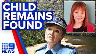 Human remains found in barrel ‘consistent’ with missing girl | 9 News Australia