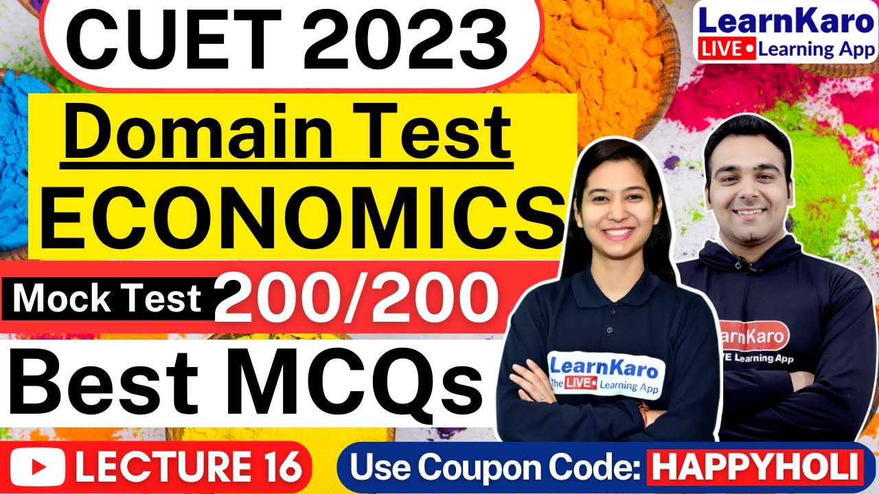 CUET 2023 | Economics Domain | Mock Test - Best 50 Most Expected ...