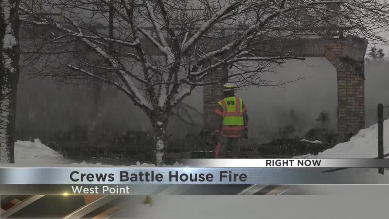 Crews Battle House Fire - YouTube