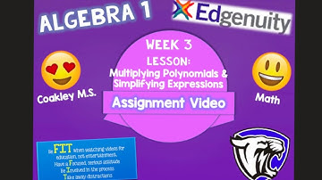 Algebra: Multiplying Polynomials & Simplifying Expressions Assignment Video