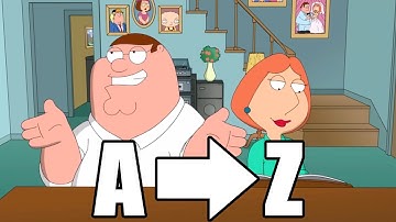 The Family Guy intro, but the lyrics are in alphabetical order