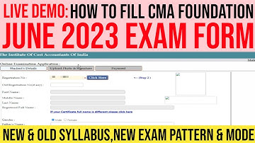 How To Fill CMA Foundation June 2023 Exam Form | New Exam Mode Rules, Exam Form Last Date, Exam Date