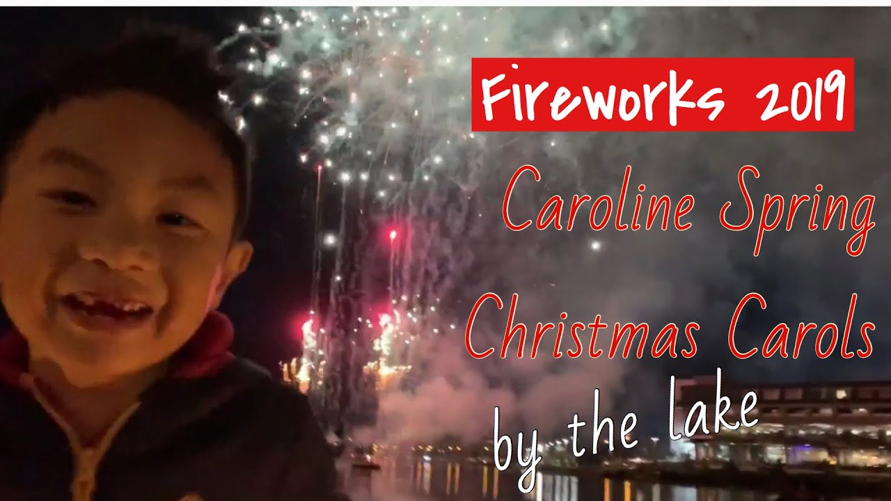 Spectacular Fireworks by the lake at Caroline Spring Christmas 2019