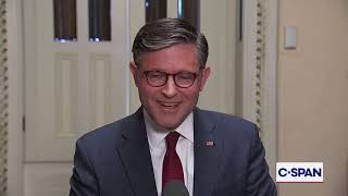 Speaker Johnson Gaggles After FISA Vote