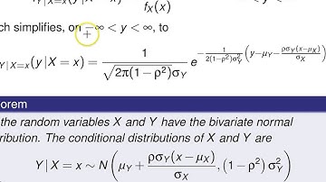 Bivariate normal distribution conditional distributions