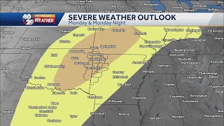 Severe storms could hit Northwest Arkansas, River Valley on Monday screenshot 2