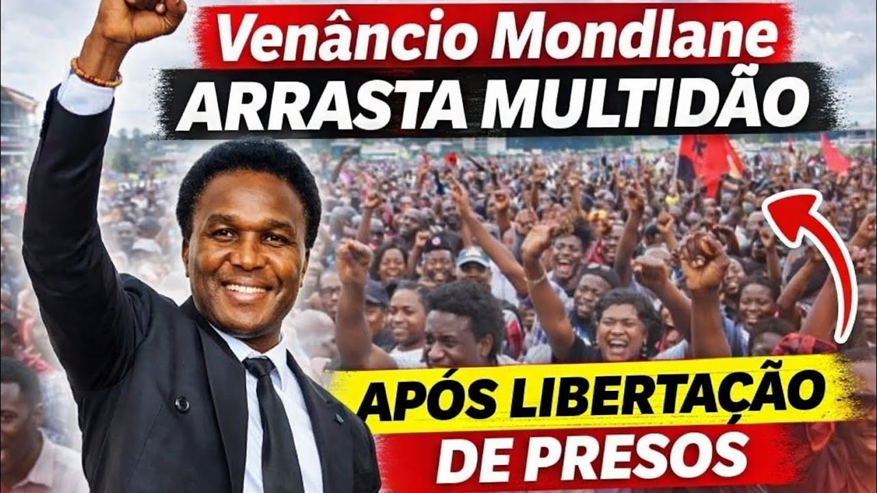 Venâncio Mondlane arrasta multidão após libertação de presos