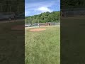 Hard hop to get on base! POV #baseball #umpire #sports #summer #meta #game #hit #play #run #mn #cg