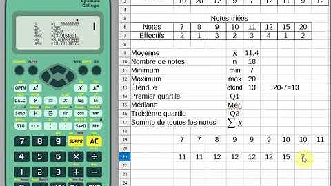 Statistiques à 1 variable avec la Casio collège