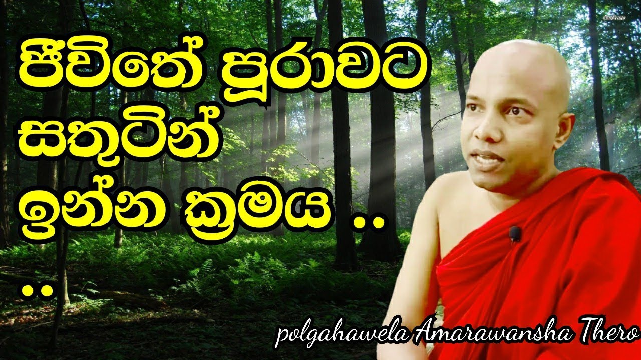 කෑම බීම නිසා හිතේ අමාරුවෙන් ඉන්න අය අහන්න| The way to be happy for life......wenayika tv