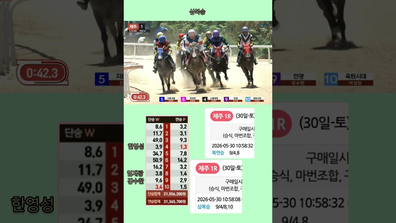 [경마] 임자 만난 경주마.