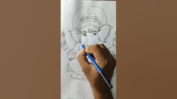 Full Lord Ganesha Drawing in Pencil! (या) How to Draw Ganesh Ji Sitting Pose
