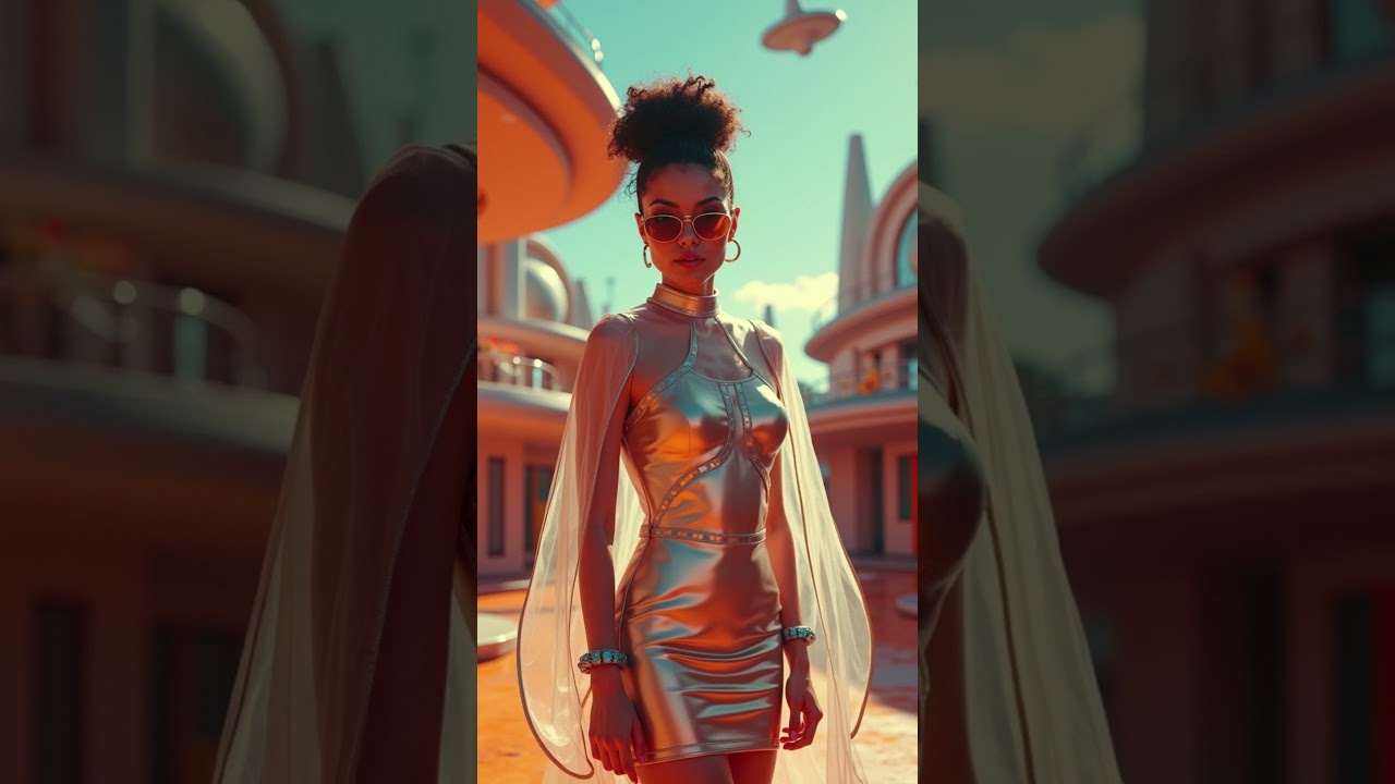 Futuristic Fashion Icon: A Metallic Look Straight from the Future 
