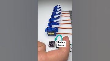 Making DIY Magic. Gesture Sensor Controls Servos #arduino #electronics #engineering #servo #magic