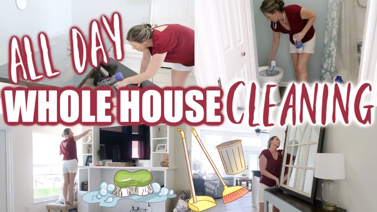 NEW! ALL DAY CLEAN WITH ME | WHOLE HOUSE CLEANING | EXTREME CLEANING MOTIVATION | SAHM