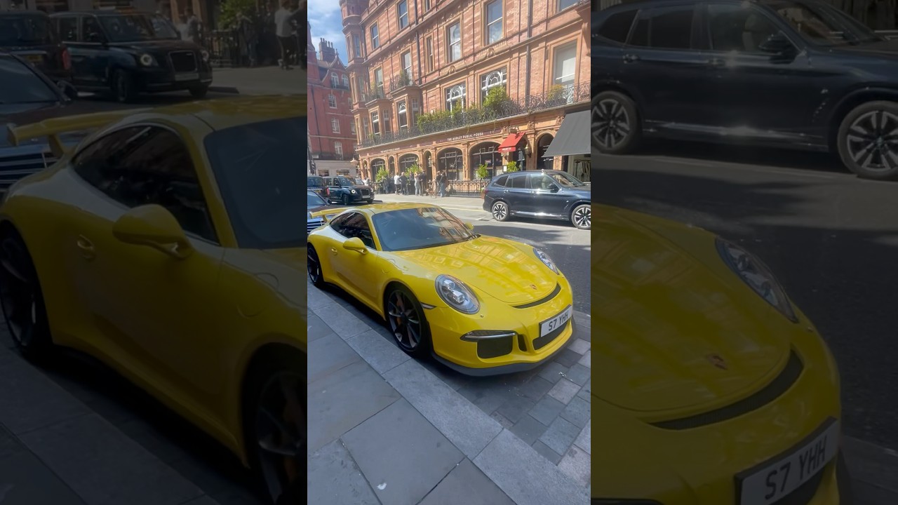 Yellow Porsche GT3 Spoted in London 