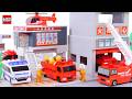ダンプ消防車いい！ 青い救急車も！ 新作トミカプラレールブロック ファイヤーレスキューセット ／ New Tomica Plarail Block set