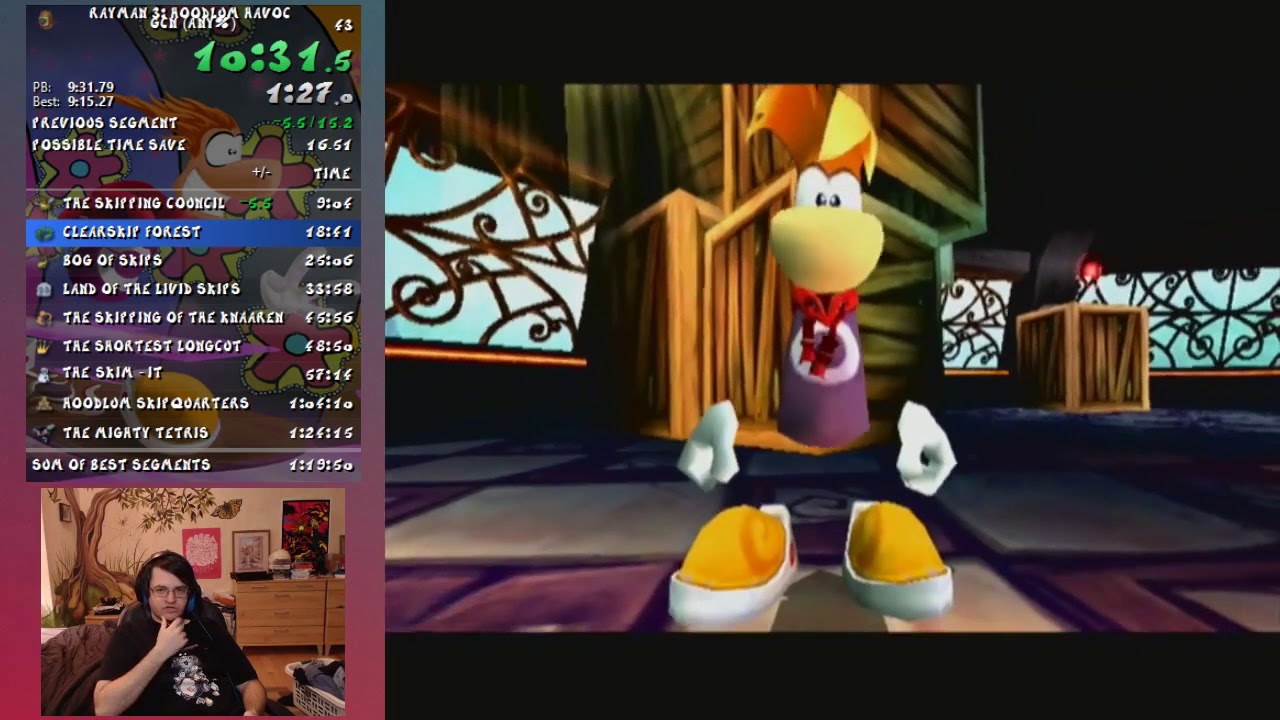 Rayman 3 Any% Speedrun GCN (1:18:27s)