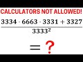 Can you Solve this Problem in 1 Minute? | Calculators NOT Allowed | Competitive Exams