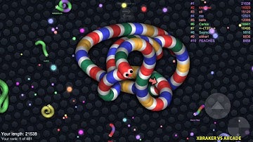 Slither.io - Big Snake - 1st Rank Gameplay Walkthrough Part 2 (iOS, Android)