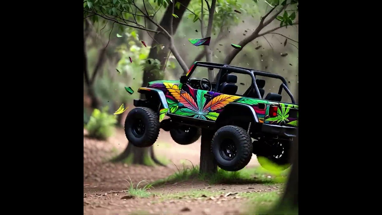 Cannabis Jeep Chaos: Epic Flips, Tree Crash & "Jeep Fun" Song 😎🌿🚙