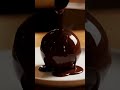 Chocolate sphere melts dramatically