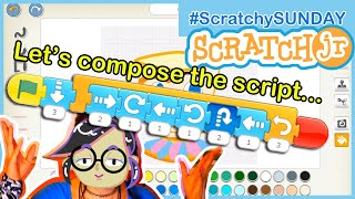 INTRODUCTION TO SCRATCH JR #5: SCRIPTING! START ON ORANGE MESSAGE #ScratchJr | Dancing Cup Part 3