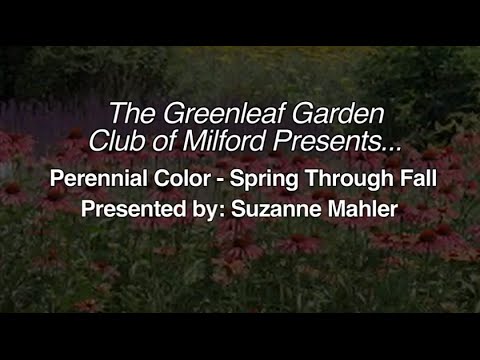 The Greenleaf Garden Club Presents... Suzanne Mahler 