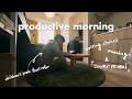 A children's book illustrator's productive morning | running, creative routine, mindful vlog📚