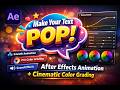 Make Your Text POP After Effects Animation + Cinematic Color Grading |Text |Pro |Premiere pro|Beauty
